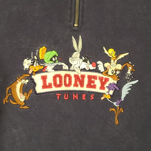 Warner Bros. LOONEY TUNES Vintage Quarter-Zip Pullover - Picture 2 of 6